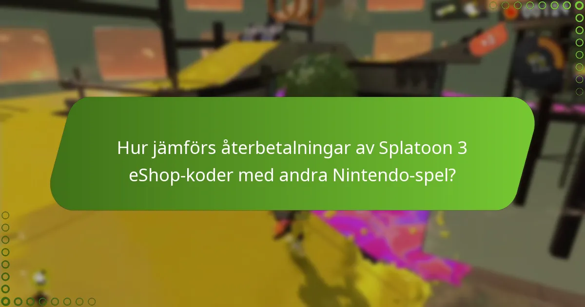 Vilka är villkoren och reglerna för återbetalningar av Splatoon 3 eShop-koder?
