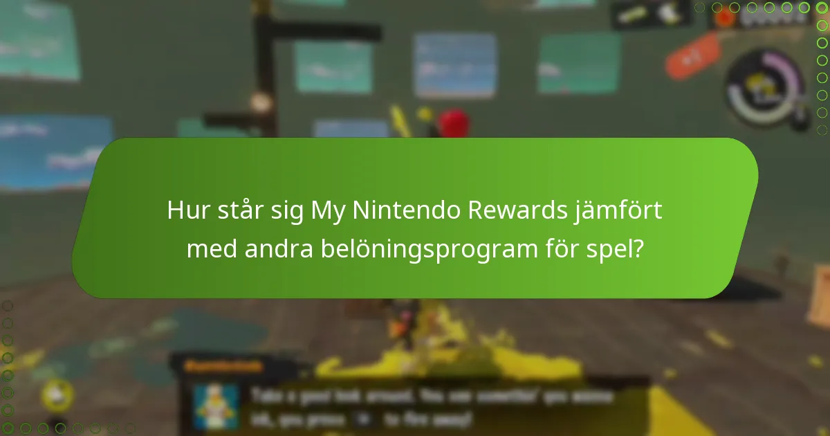 Vilka förbättringar föreslår spelare för My Nintendo Rewards?