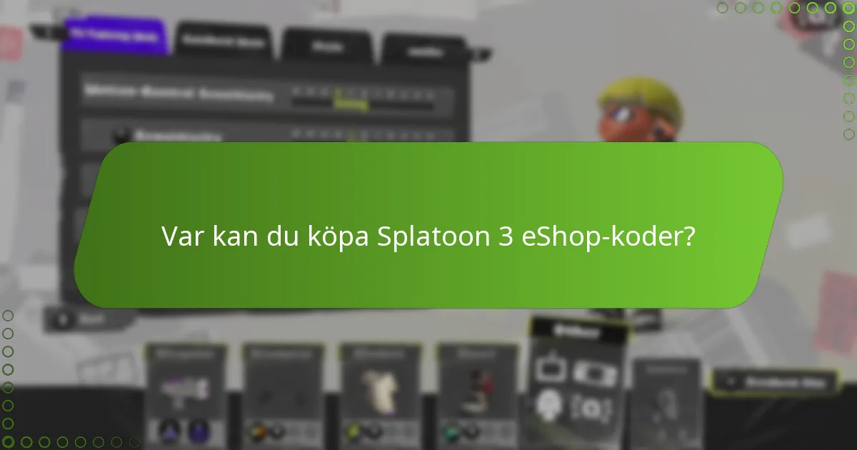 Var kan du köpa Splatoon 3 eShop-koder?