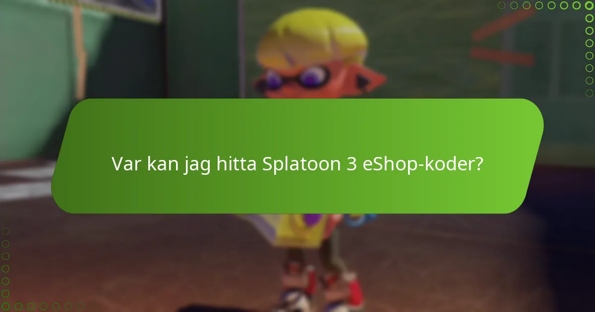 Vilka plattformar stöder Splatoon 3 eShop kodspårning?