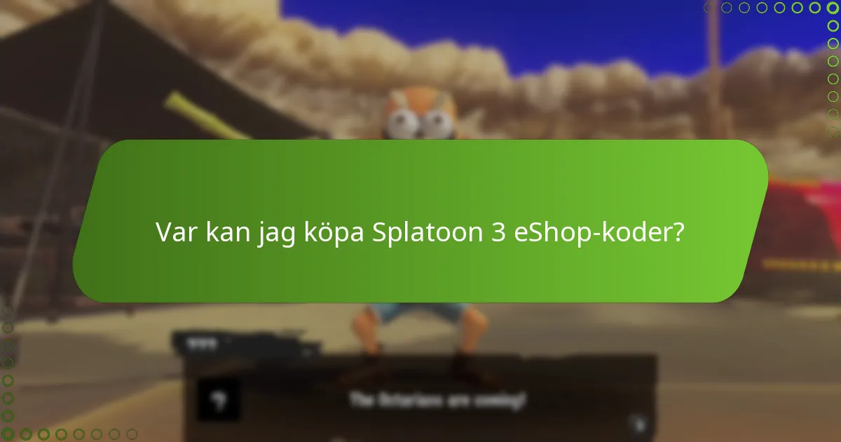 Vilka krav finns för att aktivera en Splatoon 3 eShop-kod?